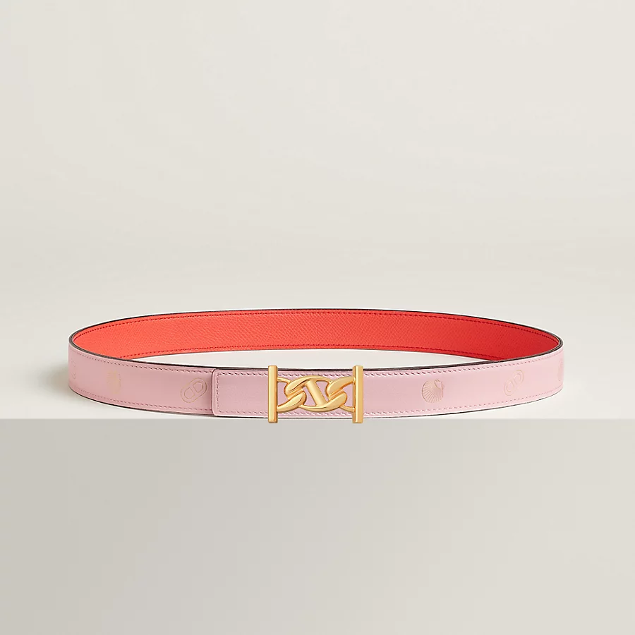 My H belt buckle & Hermès sur Mer reversible leather strap 24 mm - Image 1